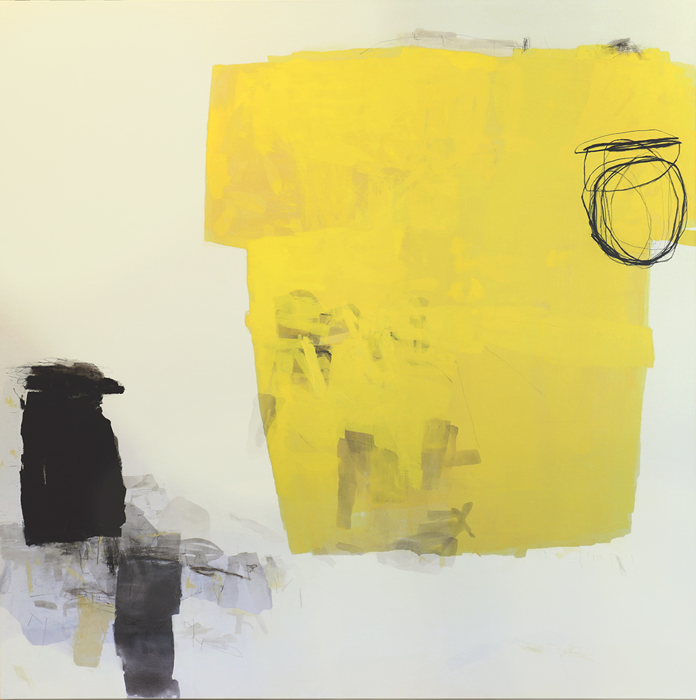 APPEARING DISAPPEARING NO. 5.  Acrylic on canvas. 72”x72”.  2015